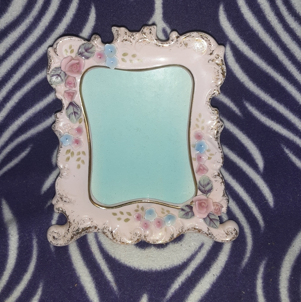 Vintage Norcrest Pink with floral picture frame